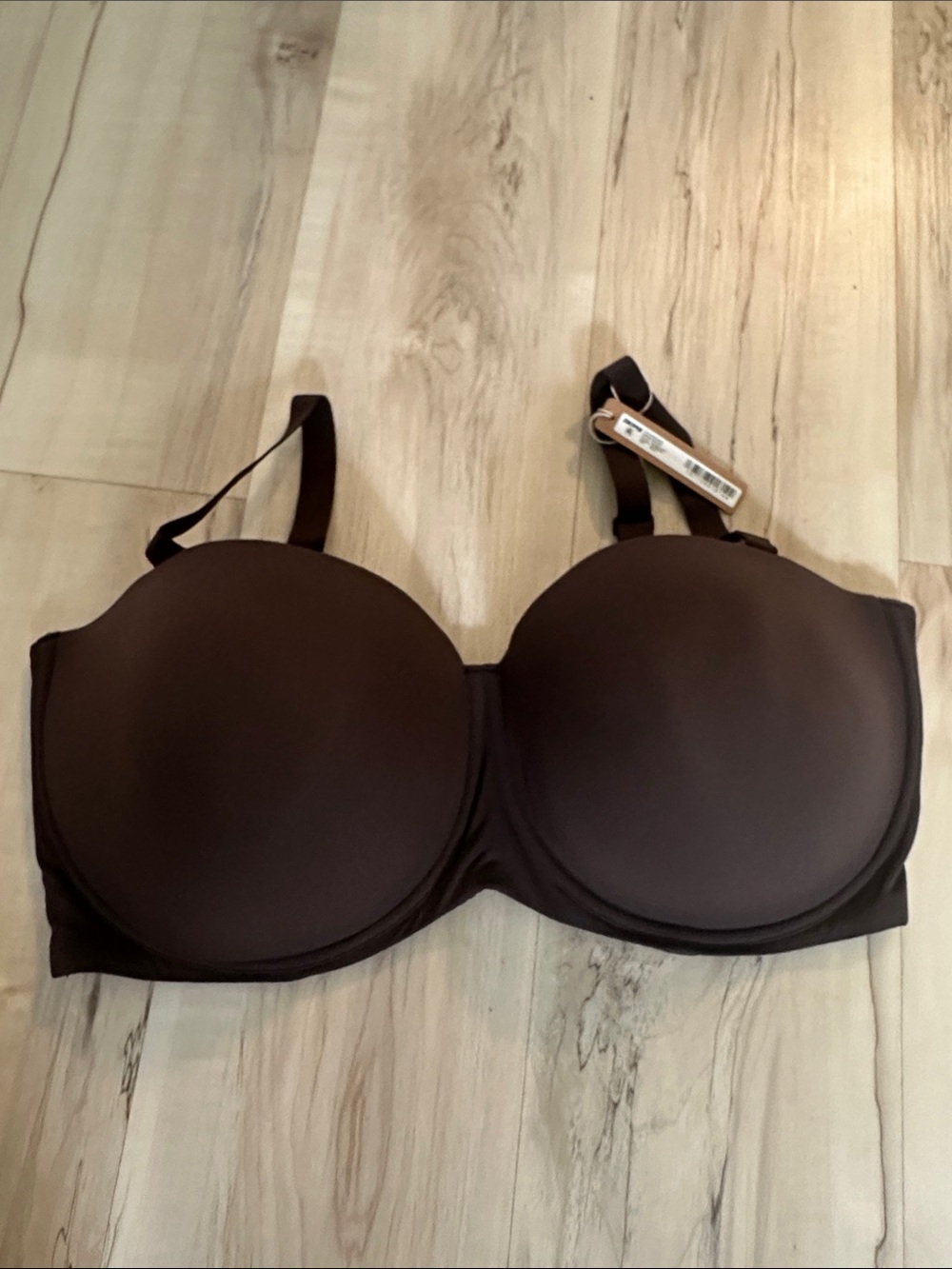 SKIMS Sculpted Strapless Convertible Bra - Espresso NWT